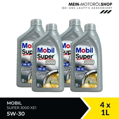 Mobil Super 3000 XE1 5W-30 4x1 Liter