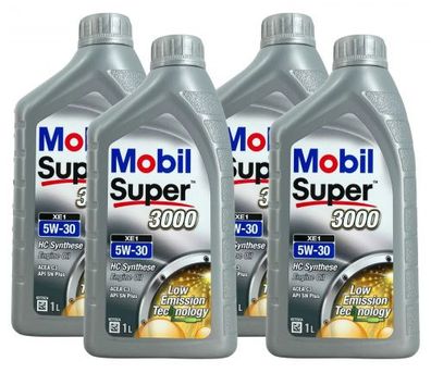 Mobil Super 3000 XE1 5W-30 4x1 Liter