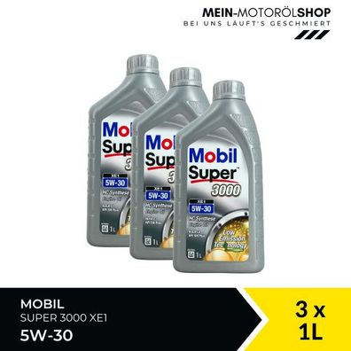 Mobil Super 3000 XE1 5W-30 3x1 Liter