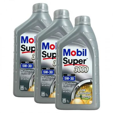 Mobil Super 3000 XE1 5W-30 3x1 Liter