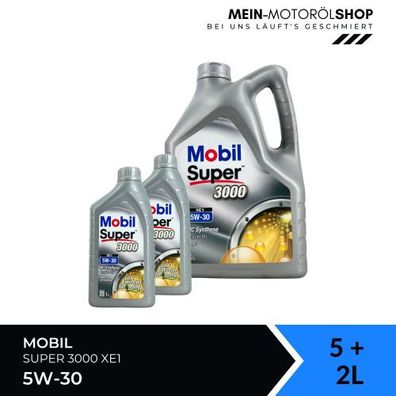 Mobil Super 3000 XE1 5W-30 5 + 2 Liter