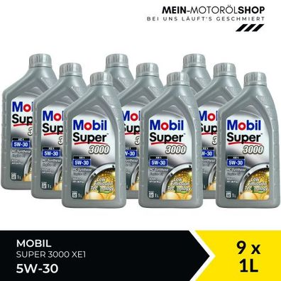 Mobil Super 3000 XE1 5W-30 9x1 Liter