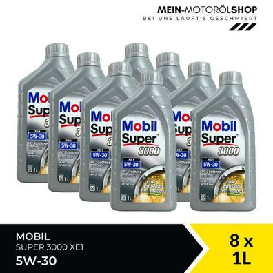 Mobil Super 3000 XE1 5W-30 8x1 Liter