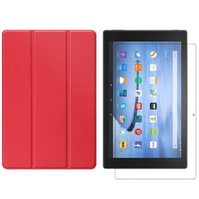 2in1 Set für Amazon Fire HD 10 / HD 10 Plus 11. Gen. 2021 10.1 Zoll Hülle + Glas