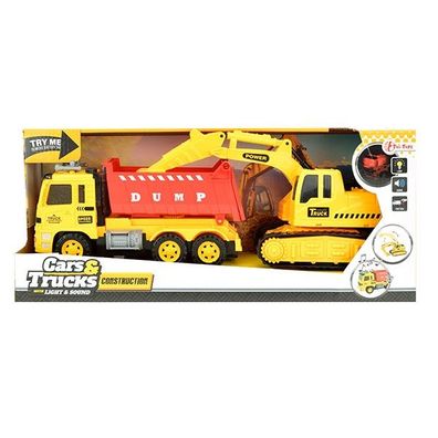 Toi Toys CARS & TRUCKS Kipper Lastwagen und Bagger Spielzeug Auto
