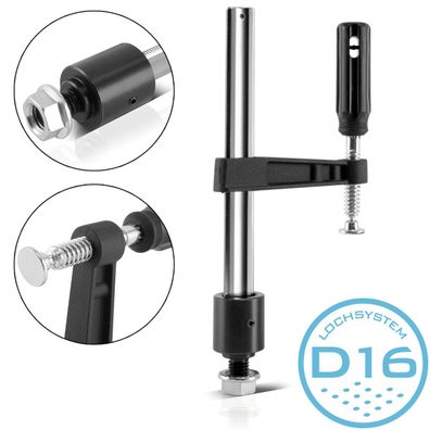 Stahlwerk Spannzwinge / Schraubzwinge 80 x 200 mm mit Fixierbolzen