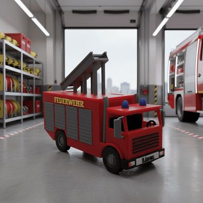 Personalisierte Feuerwehr-Spardose mit Name - das Geschenk für Feuerwehr Fans