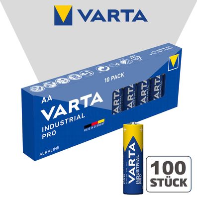 10x 10er Box Varta Industrial Pro 4006 AA Mignon LR6 Alkaline 1,5V Batterie
