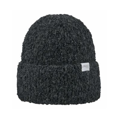 Areco Beanie Damen Bouclé anthrazit