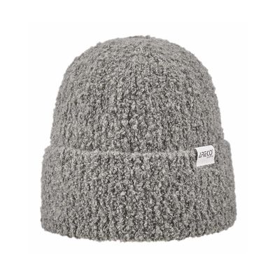 Areco Beanie Damen Bouclé grau