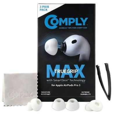Comply Ohrstöpsel TrueGrip MAX für Airpods Pro 3 Weiss Größe Mix