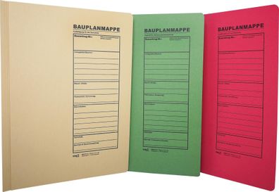RNK Bauplanhefter B4, 3er Packung farbig sortiert