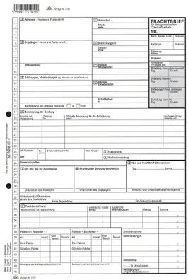 RNK Frachtbrief Güterkraftverkehr DINA4 SD