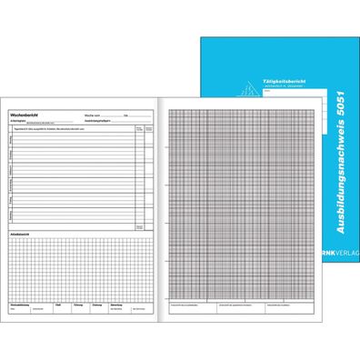 RNK Berichtsheft A4 30Bl für 1/2 Jahr Handwerk mit Skizzenteil