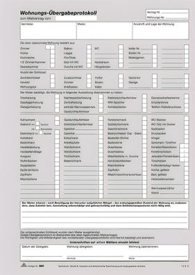 RNK Wohnungs-Übergabeprotokoll SD DIN A4