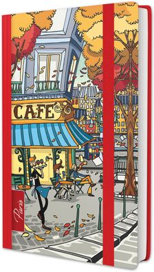 RNK Notizbuch Paris Café 9x14,3cm liniert 100Bl
