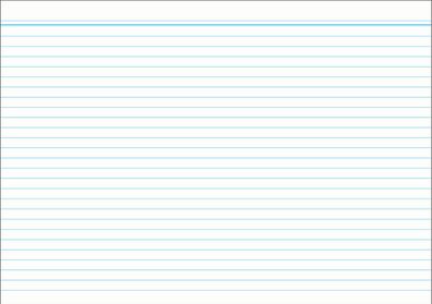 RNK Karteikarte A6 liniert weiß 100St blaue Kopflinie