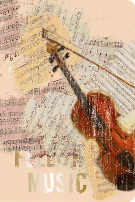 RNK Notizbuch Feel the Music liniert 64 Seiten 11x17cm