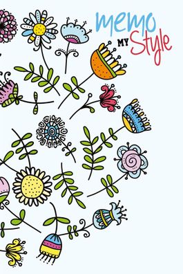 RNK Notizbuch Wild Flowers liniert 64 Seiten 8x13cm