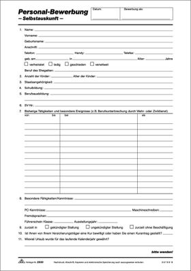 RNK Personalfragebogen A4 4002871293006