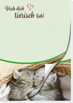 RNK Notizblock Hab Dich tierisch lieb DIN A6 50Bl