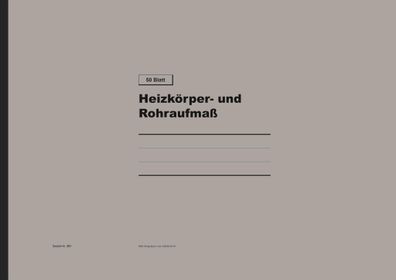 RNK Heizkörper- und Rohraufmaß Block 50 Bl DIN A3 quer