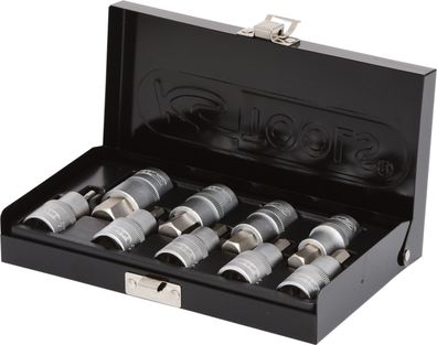 KS TOOLS 1/2" Bit-Stecknuss-Satz Innensechskant, kurz, 9-tlg
