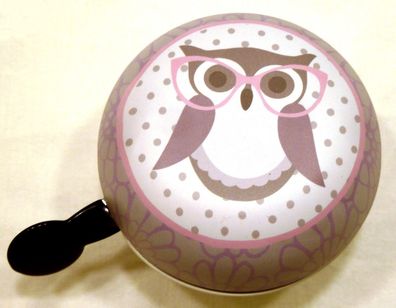 Ding Dong Fahrradklingel Eule grau Ø 80 mm