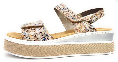 Rieker V48C5-90 Beige 90 pebble-multi