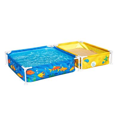 Bestway Kinder-Hartplastikpool mit Sandkasten 213x122x30,5 cm + 2 Jahre Garten 00561