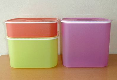 Tupperware® * * Quadro Behälter (3) * * BUNT