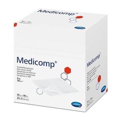 Medicomp Vlieskompressen unsteril 10 x 10 cm 4-fach 100 St
