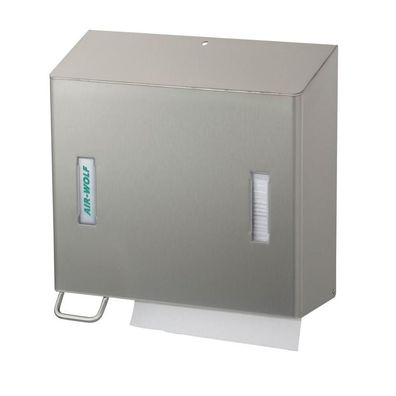 Seifen- und Papierhandtuchspender Omega Spender links