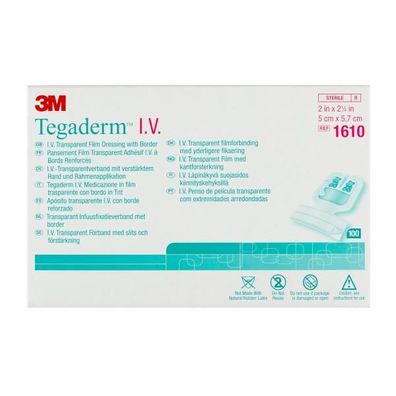 Tegaderm I.V. Transparentverband 5,0 x 5,7 cm 100 Stück