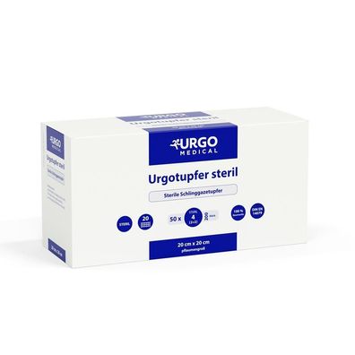 Urgotupfer steril pflaumengroß 20 x 20 cm ( 2 + 3 ) 200 Stück