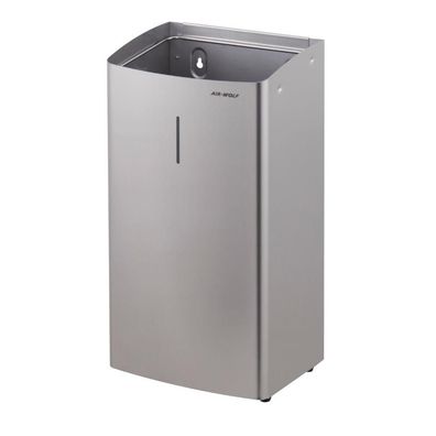 Abfallbehälter Alpha Edelstahl gebürstet 27 l