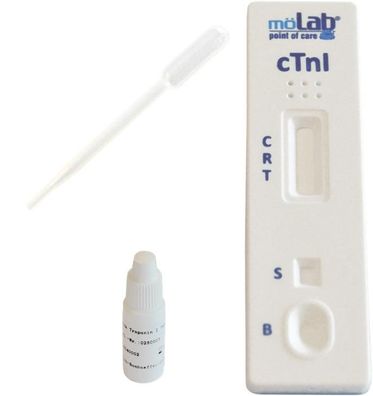 möLab Troponin I semiquantitativer Test Kassette 5 Stück