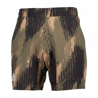 Adidas Tennis AOP Printed Shorts Kurze Hose Taschen Herren camouflage Grün
