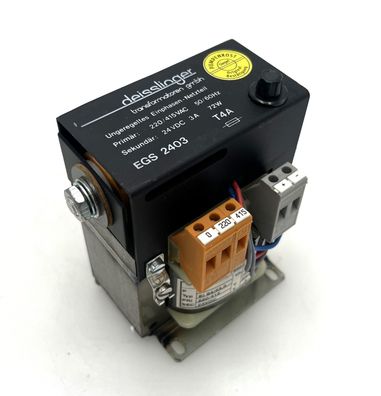 Deisslinger EGS 2403 Transformator 220/415V auf 24V DC 3A Trafo Industrie T9/25