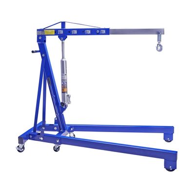 2000kg Werkstattkran, klappbar, stabiles/schweres Modell, 102kg, blau, CE2TJ, 02203