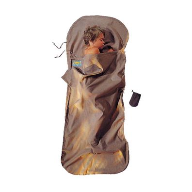 COCOON Kinder TravelSheet Baumwolle, Reise- und Innenschlafsack khaki