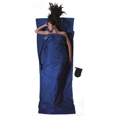 COCOON TravelSheet Baumwolle - Leicht-Reiseschlafsack ultramarine blue
