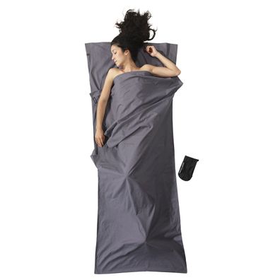 COCOON TravelSheet Baumwolle Leicht-Reiseschlafsack elephant grey