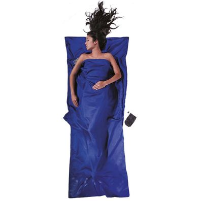 COCOON TravelSheet Seide ultramarine blue - Leicht-Reiseschlafsack