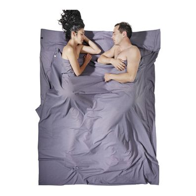 COCOON TravelSheet Insect Shield Doublesize Ägypt. Baumwolle grau