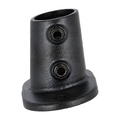 Rohrverbinder Bodenflansch schwarz 1 1/4" (42,4 mm), verstellbar 0-11? AVERDE