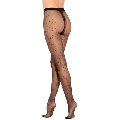 Gatta Dotsy 19 Strumpfhose 20DEN Gemusterte Strumpfhose mit Polka-Dots sexy schwarz