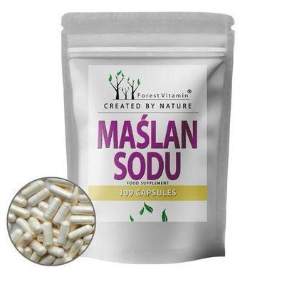 Sodium Butyrate 300mg - 100 Kapseln - Natriumbutyrat - Vegan - Forest Vitamin