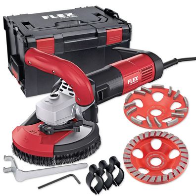 FLEX Sanierungsschleifer 125mm LDE 16-8 125 R, Kit E-Jet 2x Schleifteller 504998