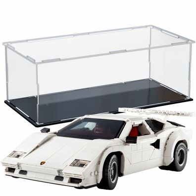 Acryl Vitrine für LEGO® Icons Lamborghini Countach 5000 Quattrovalvole 10337
